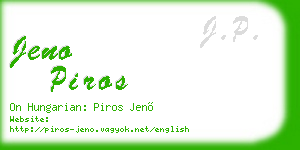 jeno piros business card