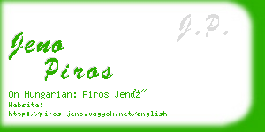 jeno piros business card